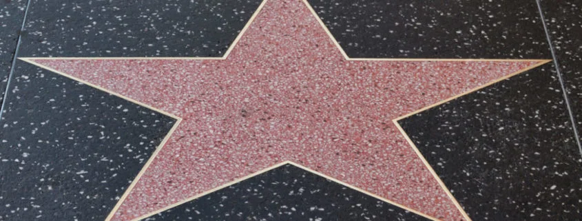 Empty hollywood star on the sidewalk of Hollywood boulevard California